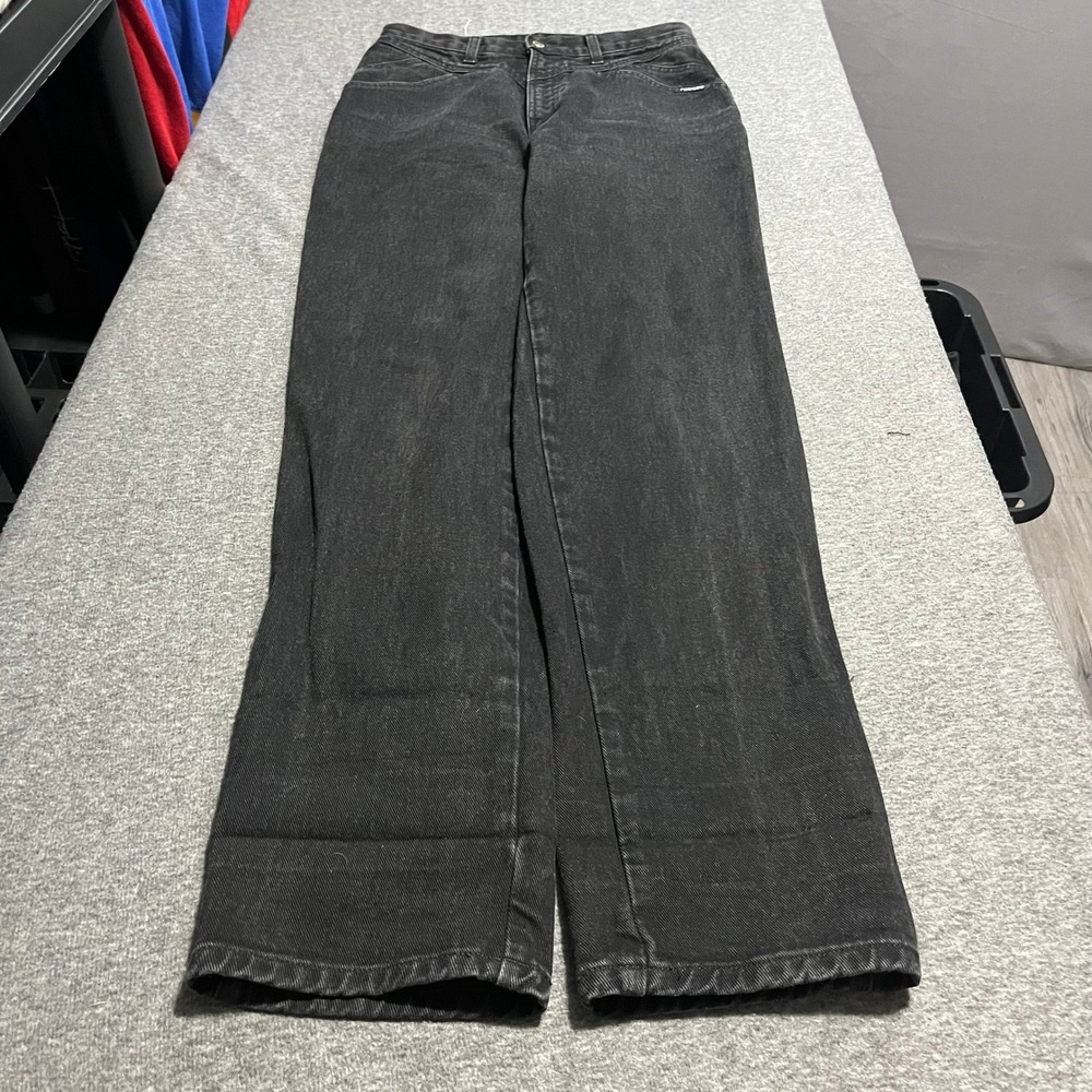 Rocky Mountain Western Jeans Black High Waisted Straight Leg 13/14 32x36 Vintage